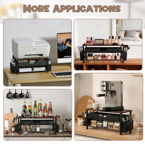 Printer Stand for Desk, Desktop Printer Shelf for Home Office - Image 8