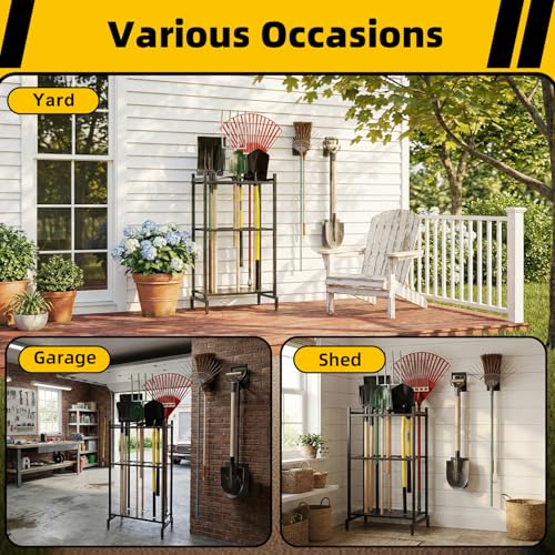 Garden Tool Organizer with 2 Pack Wall Mounted Racks - Image 6