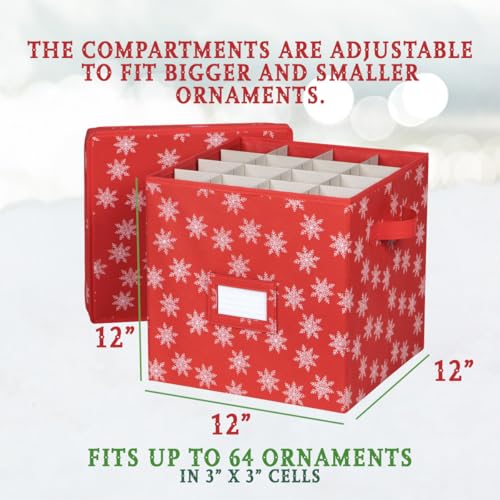HOLDN’ STORAGE Christmas Ornament Storage Box with Lid - Image 7