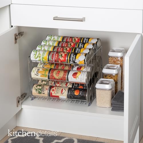 Kitchen Details 3 Tier Can Organizer | Chrome Steel Canned Food - Image 5
