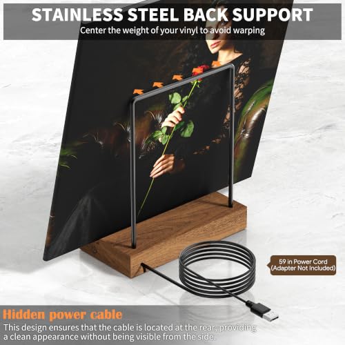 Now Playing Vinyl Record Stand, Light Up Vinyl Record Display - Image 7