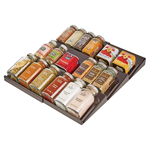 mDesign Expandable Plastic Deluxe Spice Rack, Drawer Organizer - Image 7