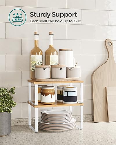SONGMICS Cabinet Organizer Shelf, Set of 4 Spice Rack - Image 6