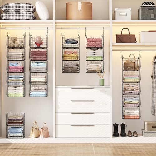 X-cosrack 5 Tier Closet Hanging Organizer, Clothes Hanging - Image 3