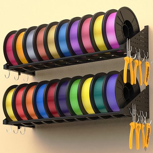 2 Racks 3D Printer Filament Storage Rack Wall Mount Shelf - Image 2