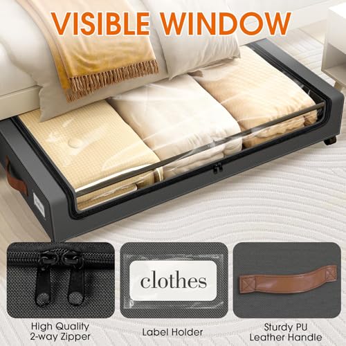 Under Bed Storage with Wheels 2Pack Storage Containers - Image 4