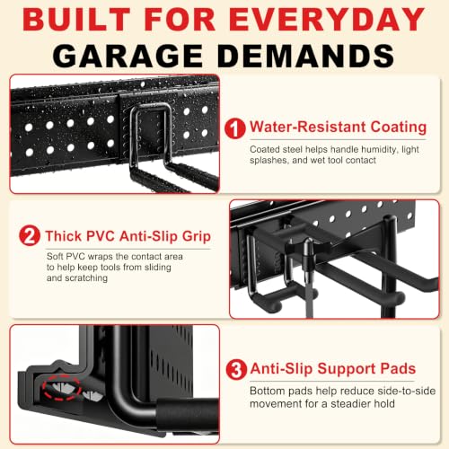 Garage Tool Organizer Wall Mount 49.5 inches with 10 - Image 6
