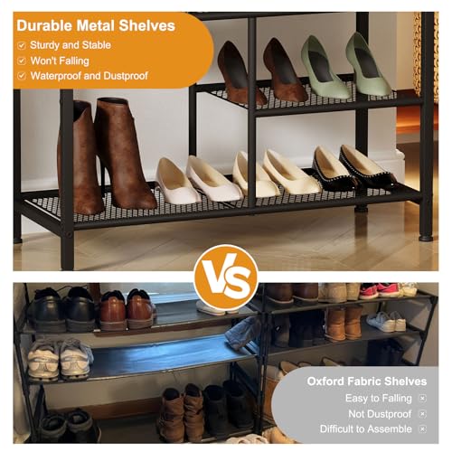 Snughome Shoe Rack, 5 Tier Shoe Storage Organizer with 2 Drawers - Image 7