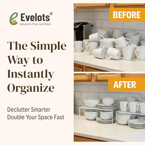Evelots 2-Pack Wire Shelves, Cabinet Shelf Risers & Freezer - Image 5