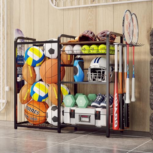Garage Sports Equipment Organizer, Ball Storage for Gear and Toys - Image 2