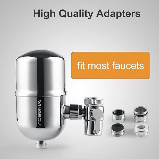 WINGSOL Faucet Filter Replacement Cartridge, Reduce Chloramine, Improve Taste, Compatible with WS-FM001-5in1 /-PC /-CRM /-PAC
