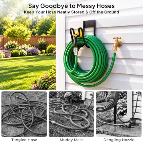 TomCare 2 Pack Garden Hose Holder Wall Mount, Water Hose - Image 4