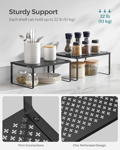 SONGMICS Set of 2 Metal Spice Racks, Stackable Expan | All Products - Image 6