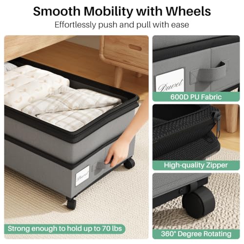 Kitstorack Under Bed Storage with Wheels 2Pack | Home Organization - Image 5