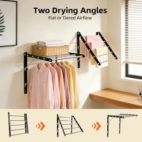 Wall Mounted Drying Rack, Foldable Laundry Rack - Image 6