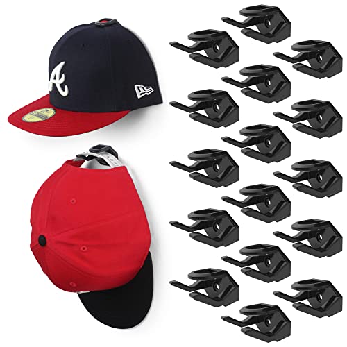 Adhesive Hat Hooks for Wall (16-Pack) - Hat Rack | Home Organization - Image 2