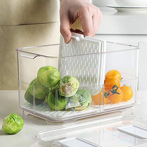 SANNO Fridge Food Storage Containers Produce Saver FreshWorks - Image 3