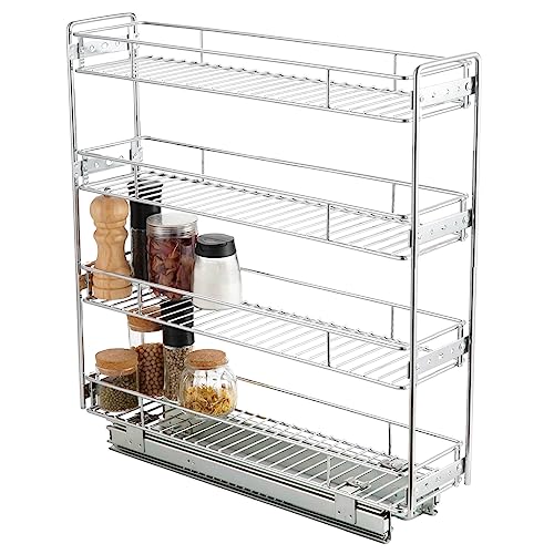 OCG 4-Tier Pull Out Kitchen Cabinet Spice Rack Holder Shelves (5" - Image 2