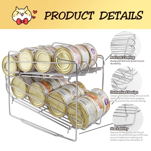 Cat Food Organizer - Wet Cat Food Rack for 3oz or 5.5oz Cans (24 - Image 5