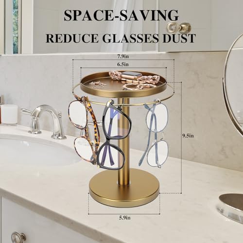 kondyfayo 360° Rotating Sunglass Organizer Storage, Stainless - Image 7