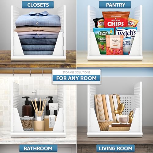 Sorbus Stackable Closet Organizer, Open-Front Shelf Bins (3 XL) - Image 5