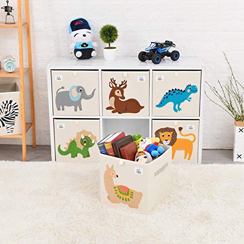 13 Inch Animal Cube Storage Bins, Foldable Fabric Kids Toy - Image 8
