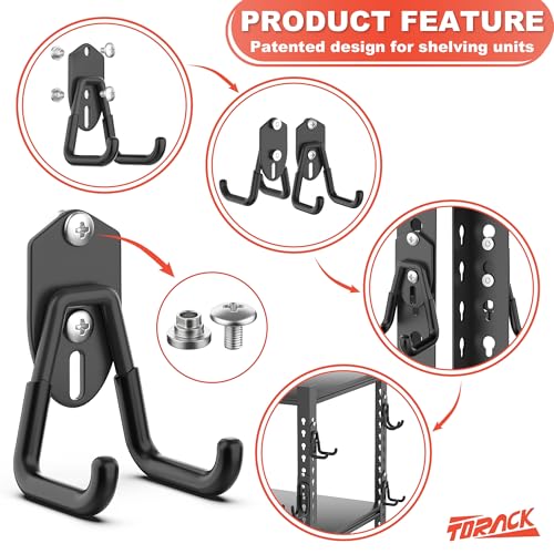 TORACK 15 PCS Garage Storage Hooks, Shelving Hooks | Garage Storage - Image 6