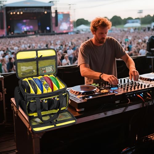 DJ Cable File Bag DJ Cable Organizer Bag Gig Bag with 6 - Image 3