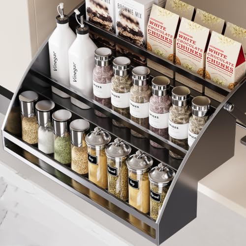 3Tier Pull Down Spice Rack, Metal Pull Down Shelf - Image 5