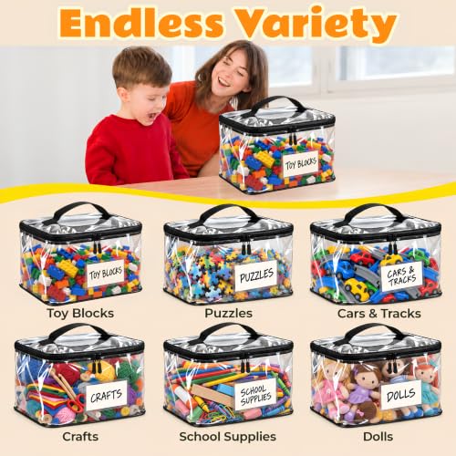 6-Pack Extra Large Clear Toy Storage Bags with Zippers, TPU - Image 5