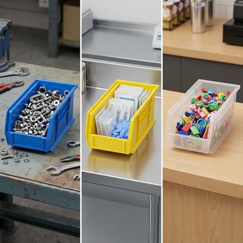 Quantum Storage QUS221 Heavy-Duty Stackable Plastic Storage Bins - Image 4