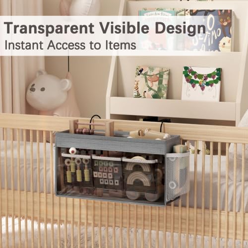 Clear PVC Bedside Caddy, Hanging Storage Organizer | Home Organization - Image 5