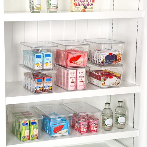 Vtopmart 6 Pack Clear Stackable Storage Bins with Lids - Image 6