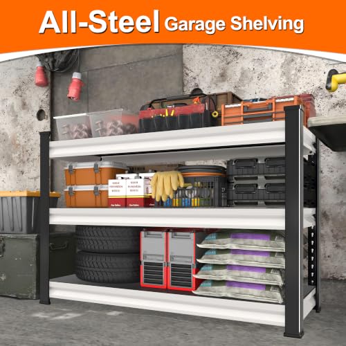 Metal Storage Garage Shelving - 40" W x 16" D x 36" H Black&White - Image 4
