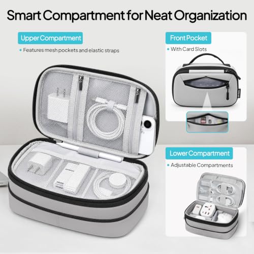 TOPEAST Expandable Cable Organizer Bag, Large Capacity Tech Pouch - Image 5