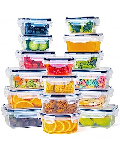 FOOYOO 32 Piece Food Storage Container with Lids (16 Containers + - Image 2