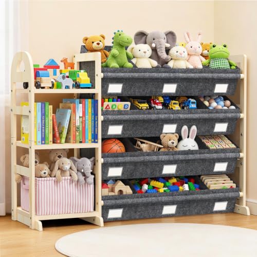 Toy Storage Organizer with 3 Shelves and 12 Bins | Home Organization - Image 2