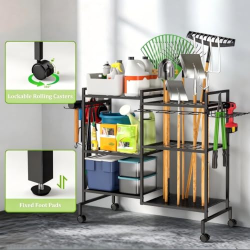 Garden Tool Organizer Garage Organizers and Storage 3 Tier - Image 5