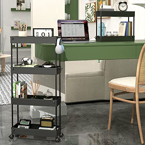 SPACEKEEPER Slim Rolling Storage Cart, 4 Tier Bathro | All Products - Image 7