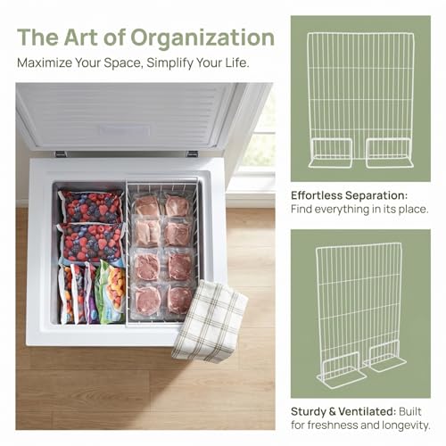 BESTYASH Freezer Partition Divider Wire Shelf Organizer - Image 5
