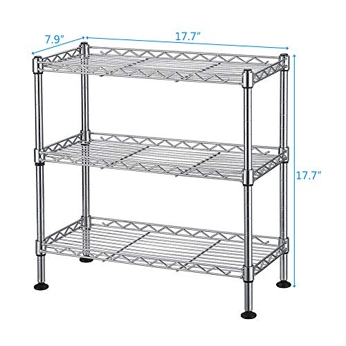 3-Tier Cabinet Organizer,Compact Mini Desktop Metal Steel Wire - Image 4