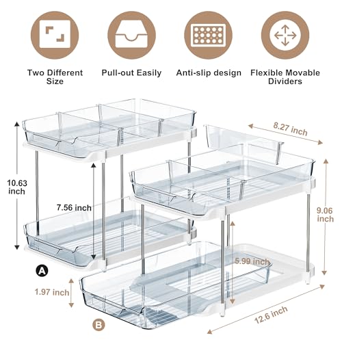 Delamu 2-Tier Multi-Purpose Bathroom Under Sink Organizers - Image 3