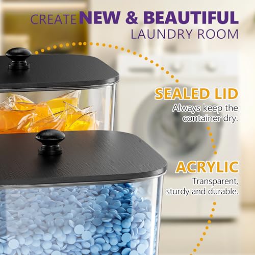 Moforoco 3 Pcs Laundry Pods Container, Clear Laundry Room - Image 6