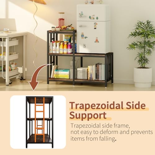 METYERRY 5-Tier Mini Fridge Stand, Bakers Rack with Storage - Image 6
