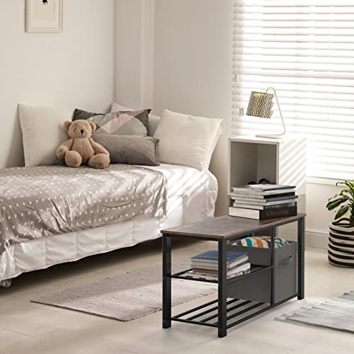 Simple Houseware Wooden Top Shoe Rack Bench with Bin | All Products - Image 8