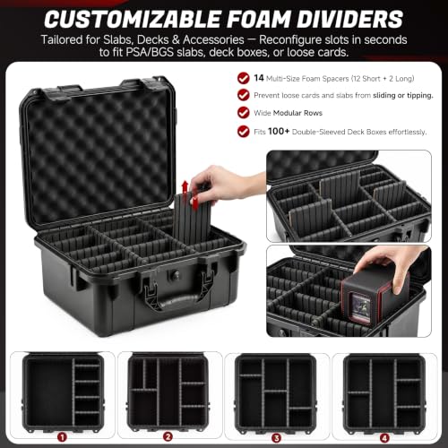 Top Loader Storage Box - 12 Modular Dividers, 48 Multi-Color Tabs - Image 4