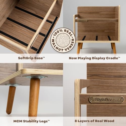 Walnut Vinyl Record Holder | Holds 50-65 LPs | Vinyl - Image 7