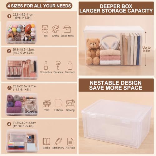 Gerrii 4 Pack Board Game Storage Organizer Box, 12.5"/ - Image 4
