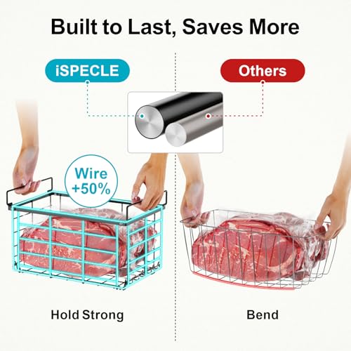 Chest Freezer Organizer - Large Baskets for 5 to 7 Cu.Ft, 3 Pack - Image 5