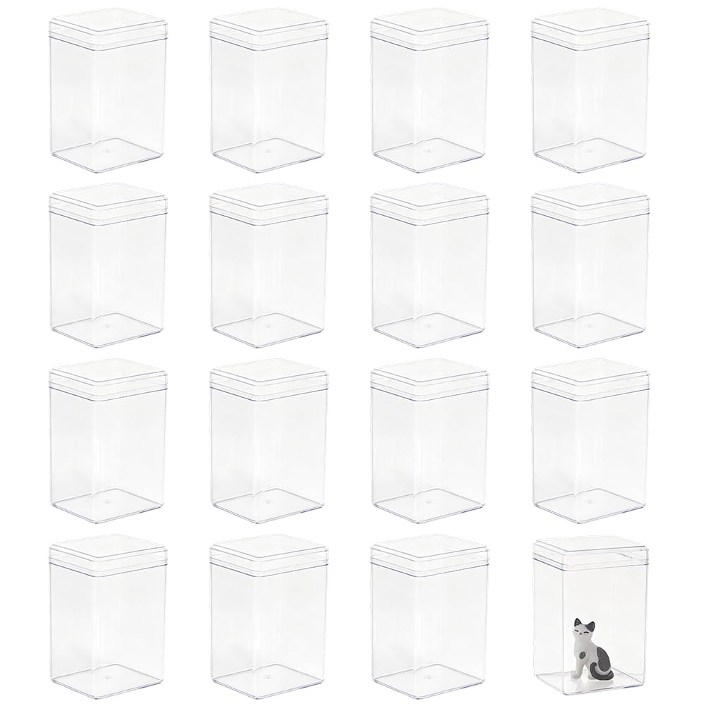 OLYCRAFT 16 Pack Clear Acrylic Display Case for Figures - Image 1
